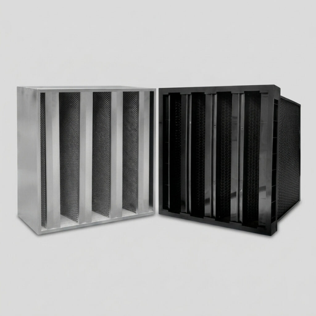 Activated Carbon Granule V-bank Filter V-pack-C